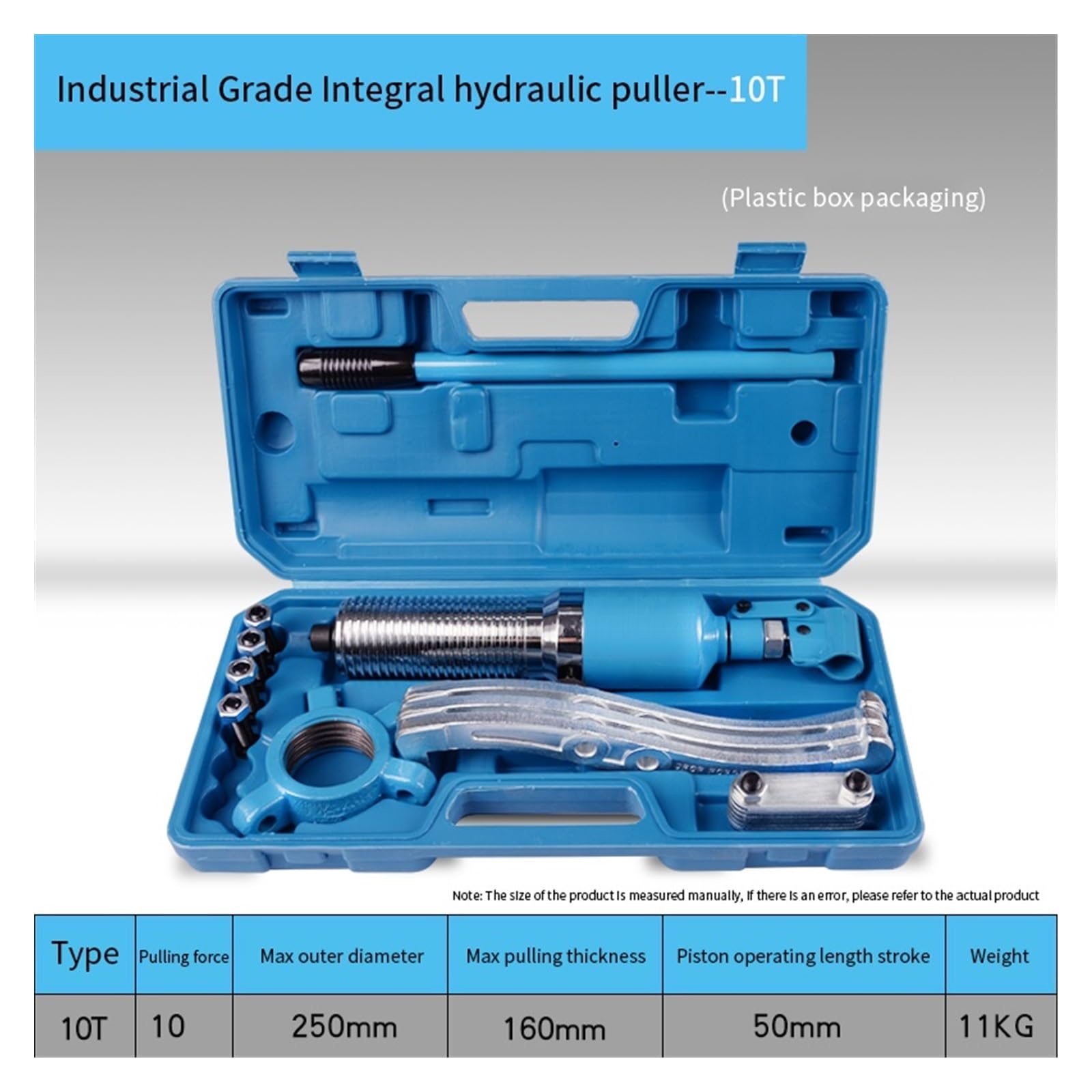 Ściągacz hydrauliczny 2 szczęki/3 szczęki klasy przemysłowej uniwersalny ściągacz zestaw narzędzi do demontażu łożysk Heavy Duty 5T 10T 15T ściągacz przekładni(10T plastic box)