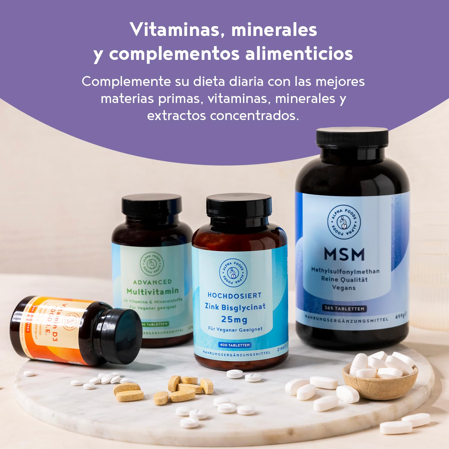 Melatonina 0.5 mg | 180 Cápsulas | con Magnesio, Triptófano, Pasiflora, Lavanda, Manzanilla y Vitamina B6 | para Dormir Bien y Ayudar con el Insomnio | Favorece un sueño saludable | Alpha Foods