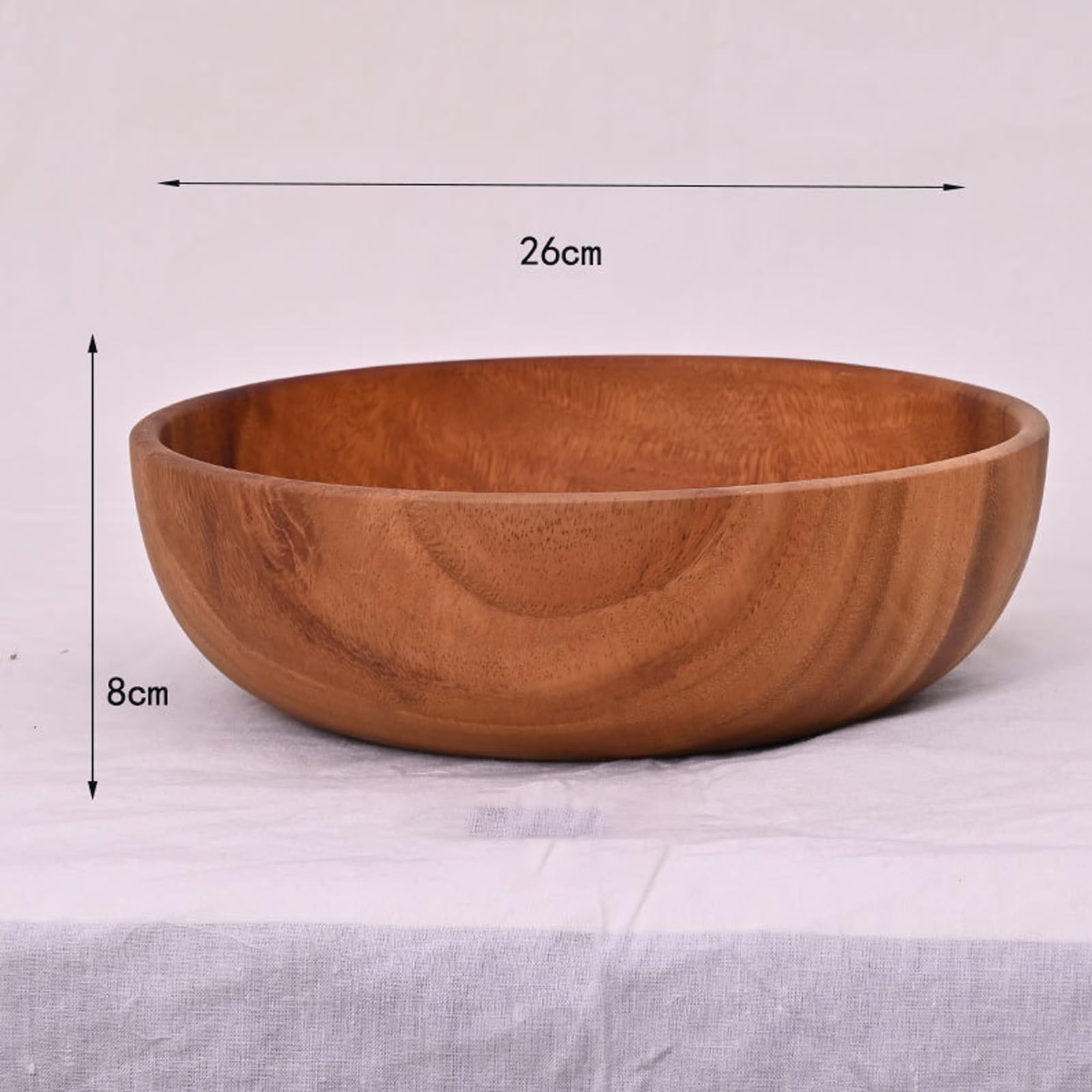 Cuenco De Madera, Ensaladera De Madera, Cuenco Grande De Madera para Comida, Frutas, Ensaladas Y Decoración para Regalos