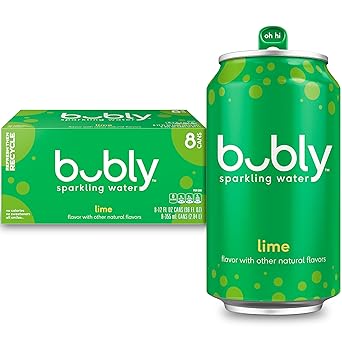 bubly Sparkling Water, Lime, Zero Sugar & Zero Calories, Seltzer Water, 12 Fl Oz Cans, Packaging May Vary Pack of 8