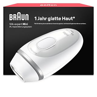 Braun IPL Geräte Haarentfernung Silk·expert Mini, PL1100, Weiß/Silber | Alternative Laser Haarentfernung für Zuhause, Dauerhafte Haarentfernung, Kompakte Größe für Unterwegs, Einfach Und Sicher - Amazon product rated Grade A