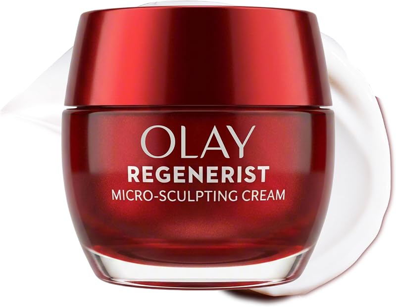 Face Moisturizer, Regenerist Micro-Sculpting Facial Cream for Women - Anti-Aging, Anti-Wrinkle, Firming Skin Care - Triple Collagen Cream, Peptide Moisturizer, Hyaluronic Acid, Niacinamide, 1.7oz