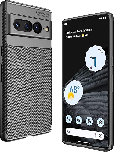 Aukvite For Google Pixel 7 PRO Case, Shockproof Case for Google Pixel 7 PRO Phone Case, TPU Anti-Fingerprint Soft Case Cover for Google Pixel 7 PRO 2022 Anti Scratch Flexible TPU Cover (Black)