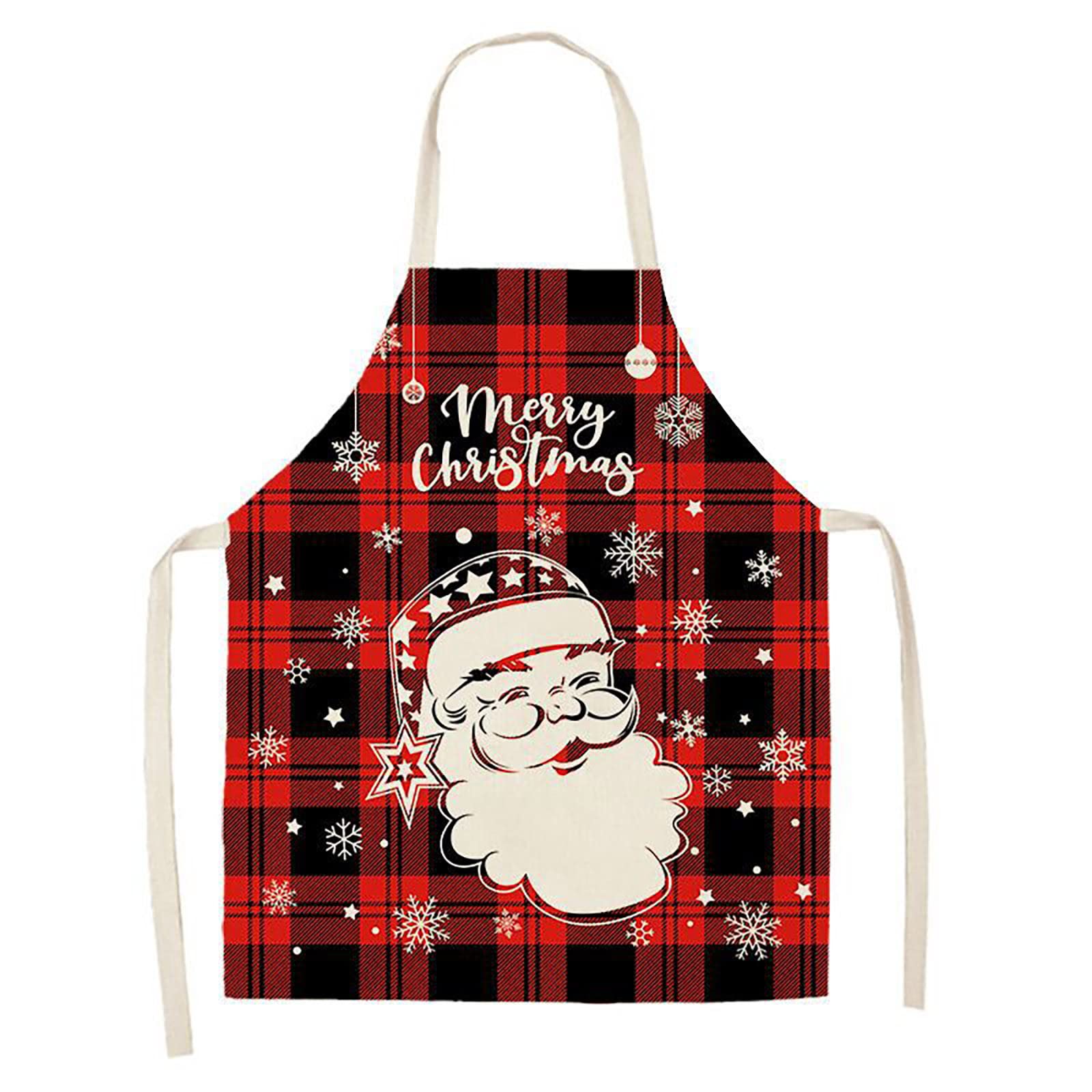 Delantal para mamá, delantales de cocina de Navidad, delantales a cuadros, delantales ajustables a cuadros, delantales vintage para mujer, 1950