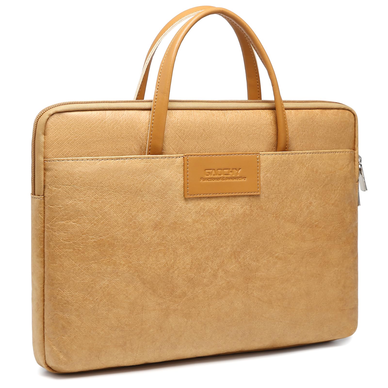 GAOCHY 15-16 Inch Shockproof Laptop Sleeve with Handle, Computer Bag for MacBook Pro 16 M4/M3/M2/M1 Pro/Max, MacBook Air 15 M4/M3/M2, 15.6 Inch Chromebook, 16 Inch TUF Gaming, Inspiron 16, Autumn Oak