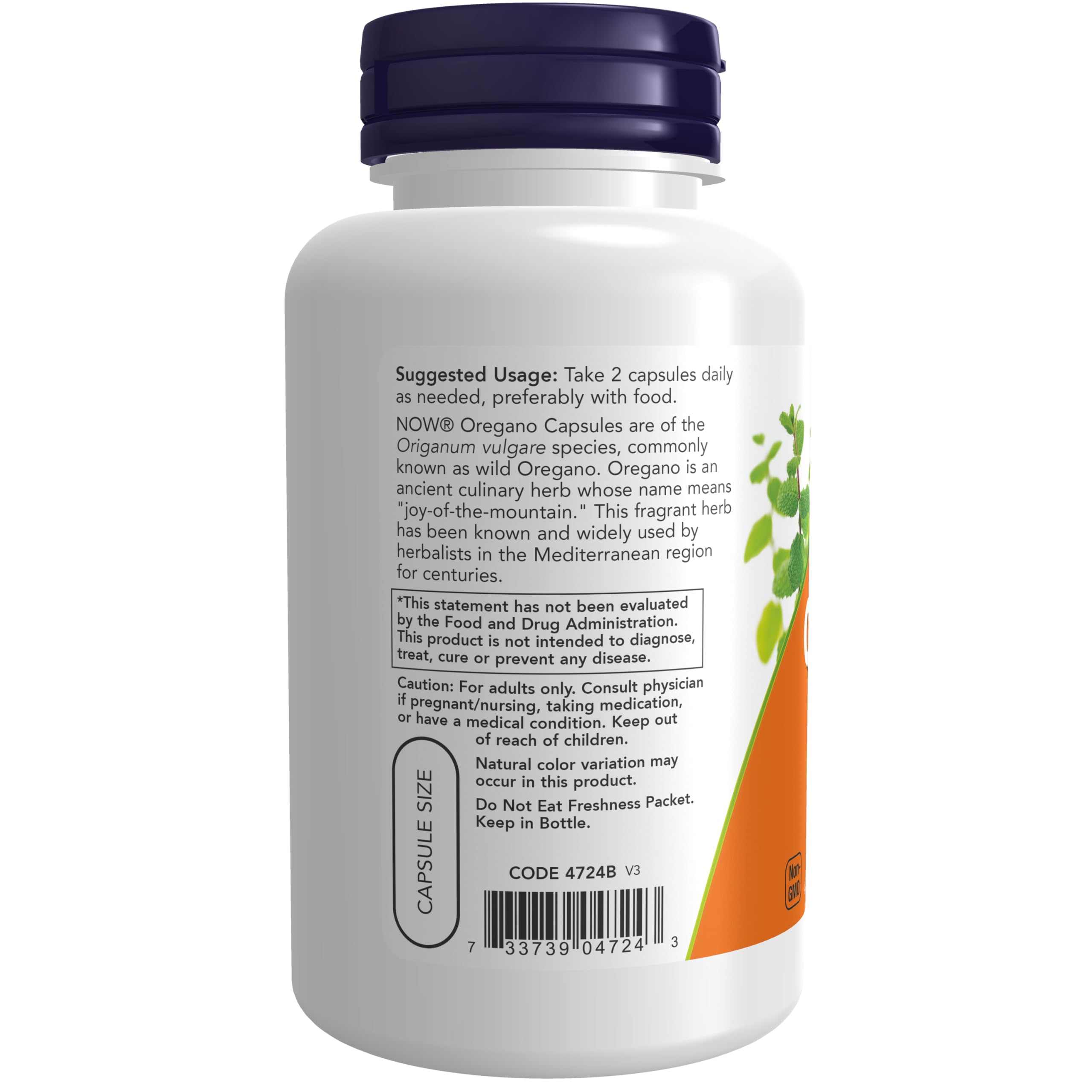 Now Foods Oregano, 100 Veg Caps 1