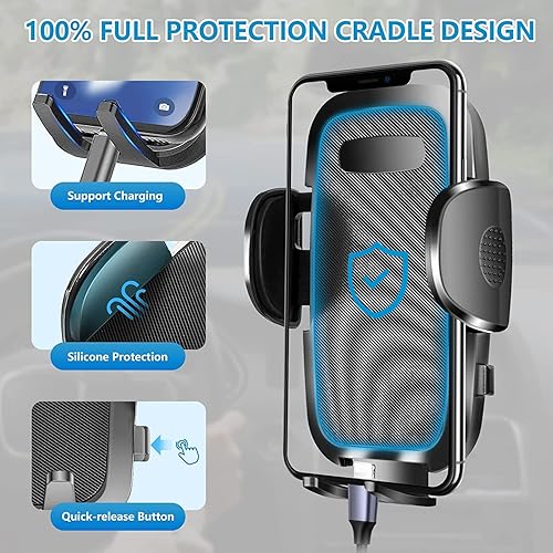 Miniatura 5 de Soporte para teléfono de automóvil, soporte para teléfono celular con ventilación de aire, soporte para automóvil, seguro y estable, soporte