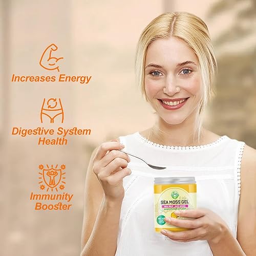 Miniatura 5 de Gel de musgo marino, gel orgánico silvestre de musgo marino irlandés, musgo de mar crudo, apoyo inmunológico y digestivo, suplementos antioxidantes