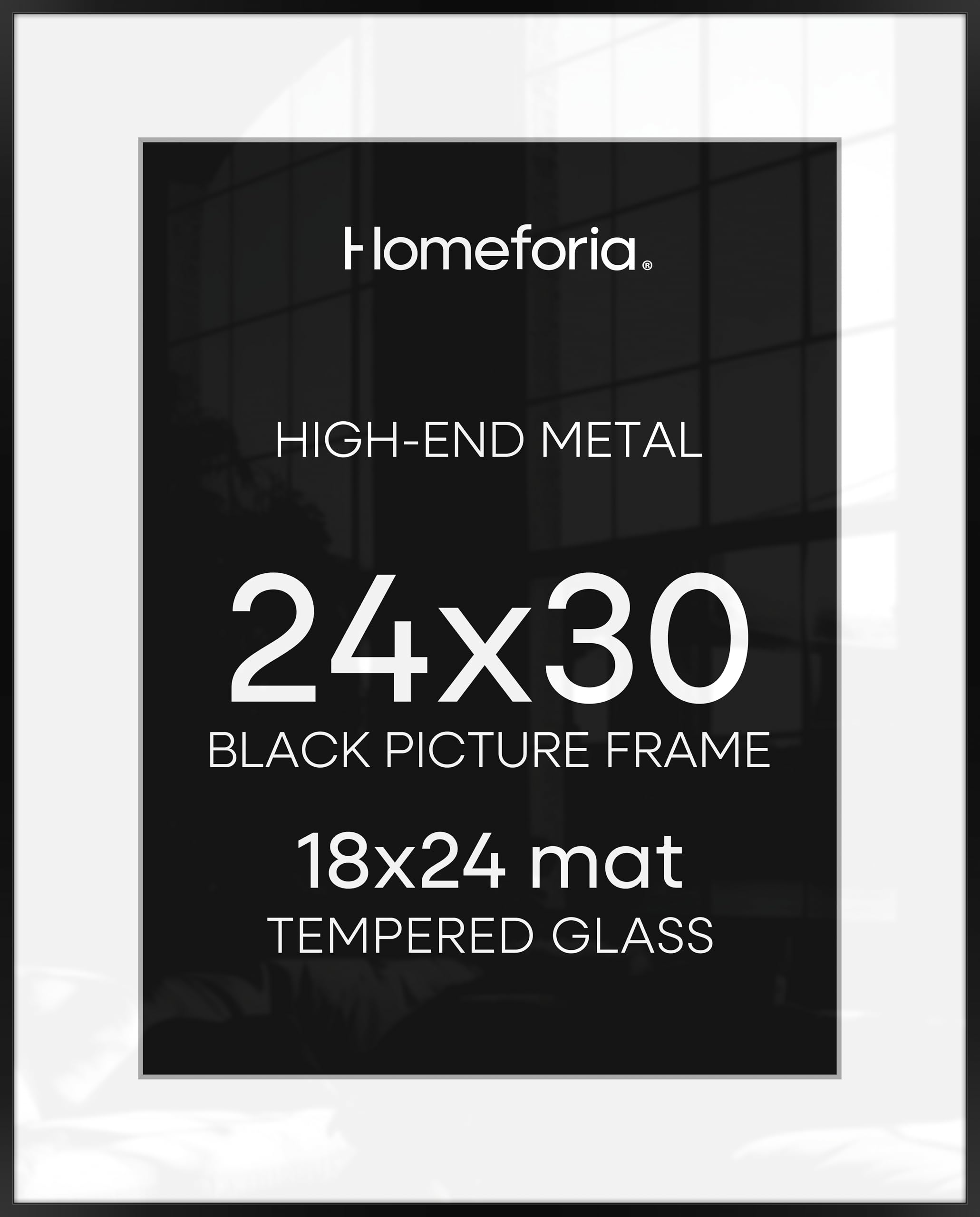 Amazon.com - Homeforia 24x30 Poster Frame Black, High End Metal 24