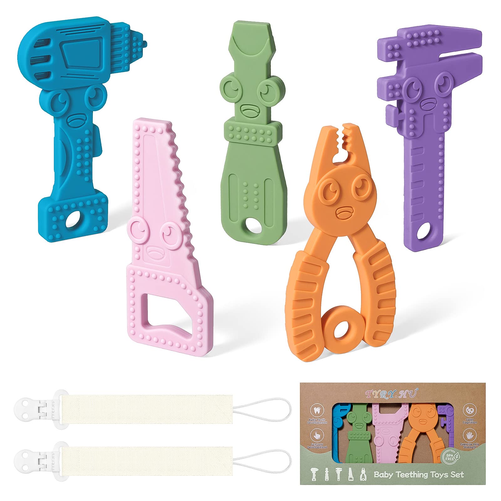 TYRY.HU Massaggia Gengive Neonati Giochi Dentizione Neonato Massaggiagengive Refrigerante Giocattolo Senza BPA Silicone per Ragazzi e Ragazze Regalo Bambini