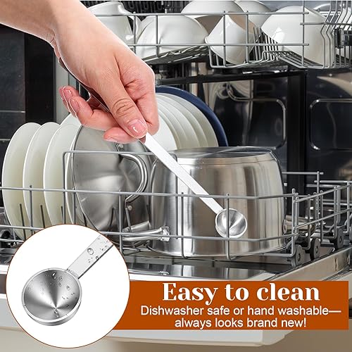 Miniatura 6 de Long Handle Measuring Spoon, 5ml Teaspoon Coffee Scoop Metal Table Spoons for Tea Milk Ice Cream Baking Cooking Dry Kitchen Gadgets