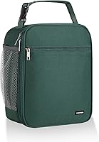 Vista 14 de Lonchera para hombres y mujeres, lonchera aislada, para el trabajo, picnic, viajes (gris)