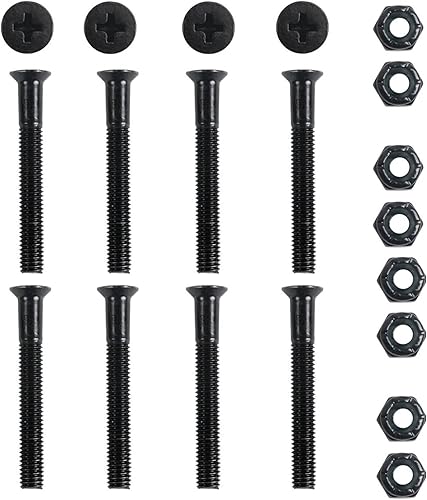 Miniatura 5 de Longboard - Juego combinado de camiones de patineta de 2.756 in, ruedas en blanco con camiones plateados, rodamientos y paquete de herramientas