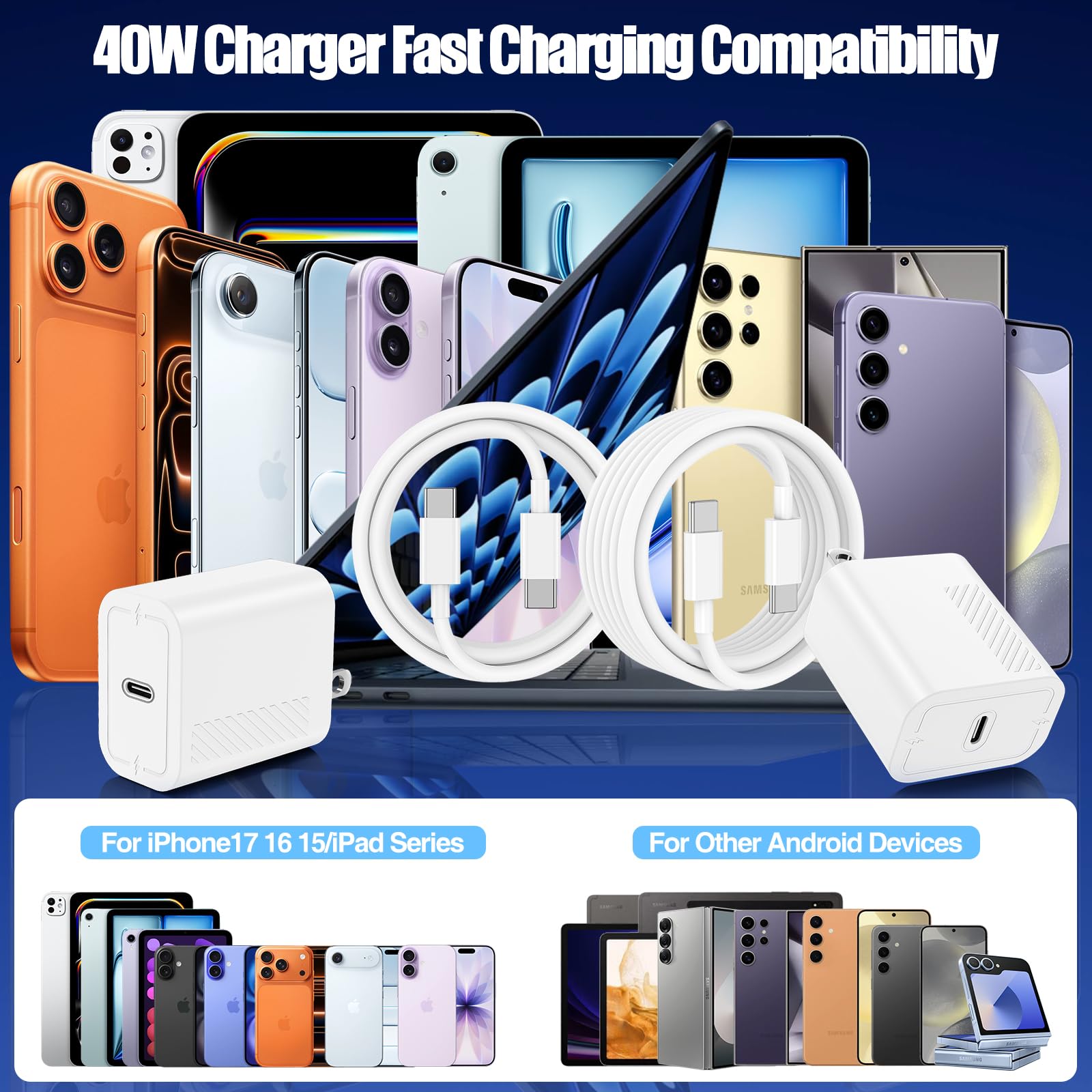 45W Charger for iPhone 16 15 Pro Max Fast Charging 3M
