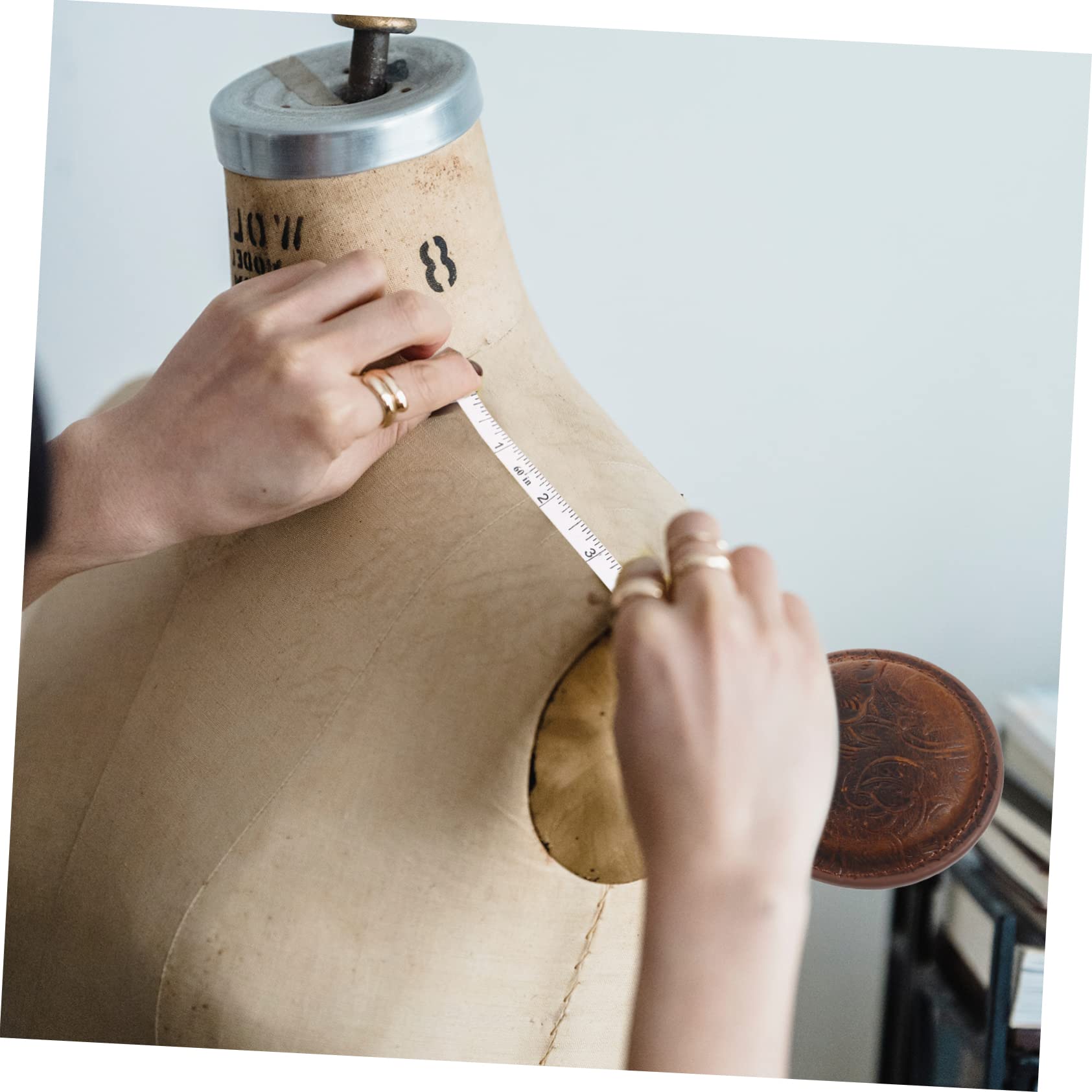 5piezas Cinta Métrica Vintage Flexible Para Medir Cuerpo y Ropa Herramienta De Costura Práctica y Portátil Para Uso Doméstico y Manualidades