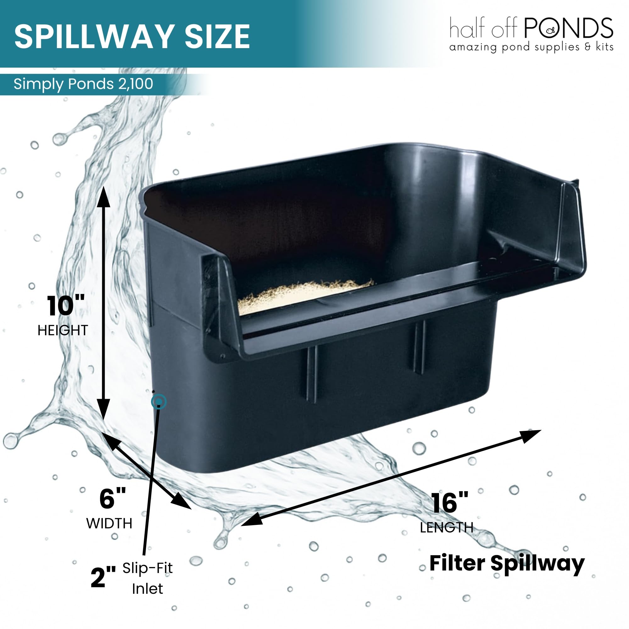 Simply Ponds 2100 XSH Gartenteich-Set – Komplettes Kit Mit Skimmer, Biofilter & 45mm Teichfolie Für Einfachen Teichbau