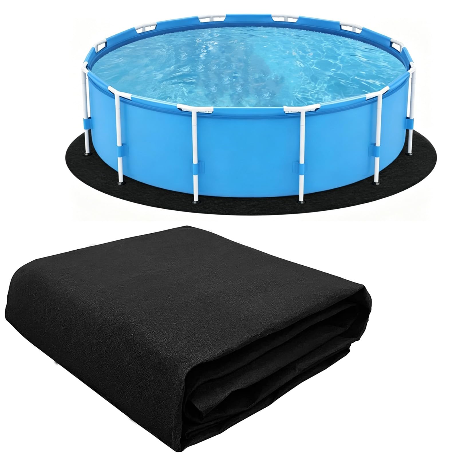 Tapis de Sol pour Piscine Ronde,Tapis de Bain à Remous 400 cm,Tapis de Sol Piscine Extérieur,Tapis de Protection Piscine,für Frame Pools,Pool Unterlage Outdoor,Hôtels,Villas