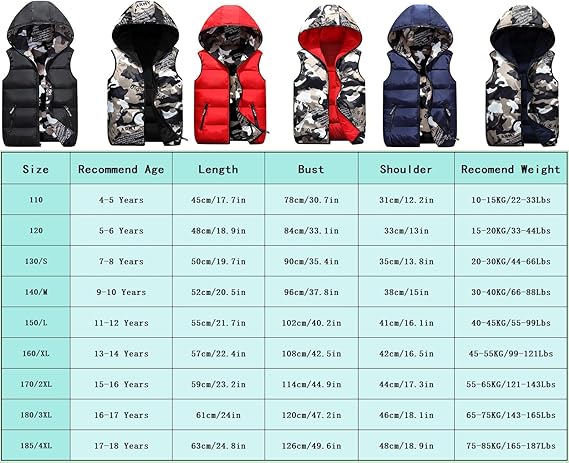 Doudoune Sans Manches Gilet Matelassé Enfant Automne/hiver - Chaud