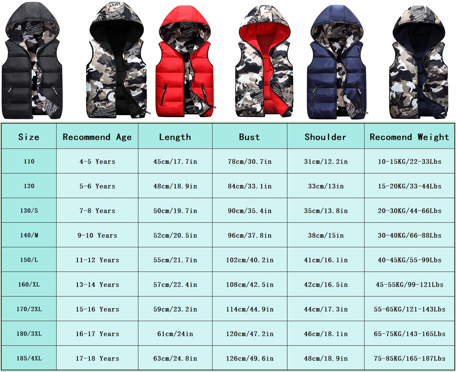 Enfants Puffer Matelassé Gilet Veste Filles Garçons Doudoune Sans Manche Gilet à Capuche Veste Hiver Manteaux
