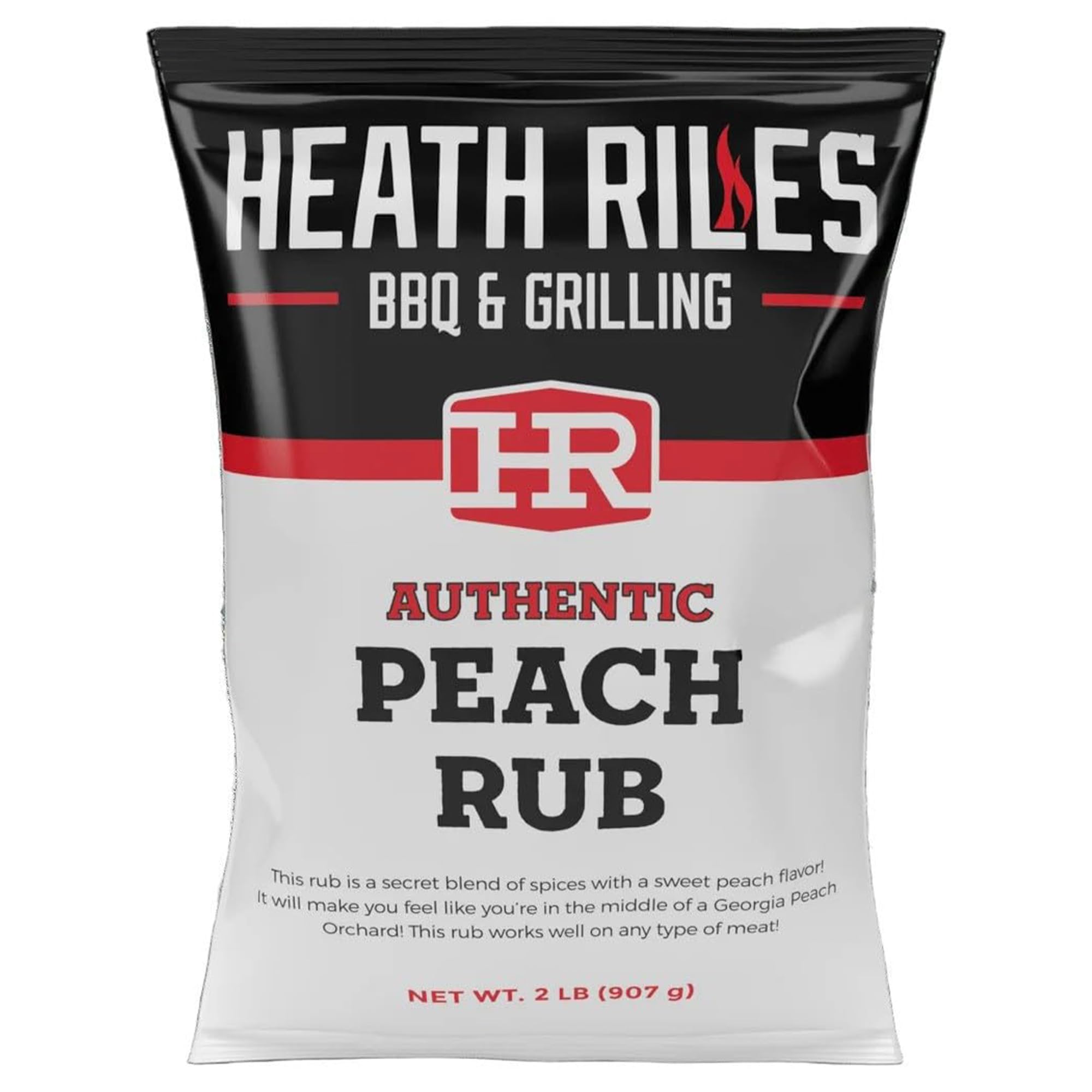 Heath Riles BBQ Rub - Peach Seasoning Rub, Champion Pitmaster Recipe, Legendary Rubs For Smoking & Grilling, 80+ BBQ Championships, 2 lb./32 oz.