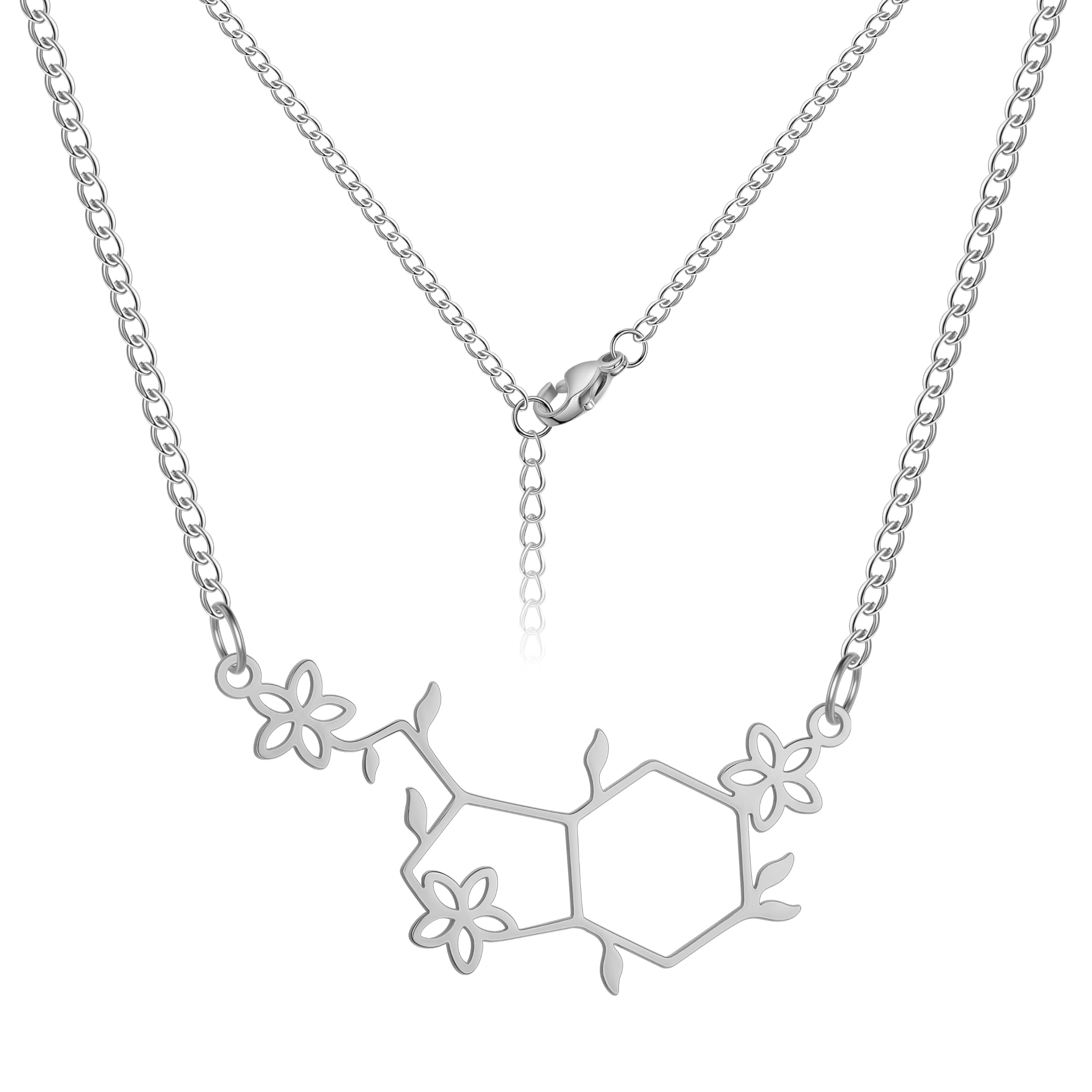 Molecola Della Serotonina Struttura Dell'illustrazione Dai Gioielli Dell'oro Illustrazione di