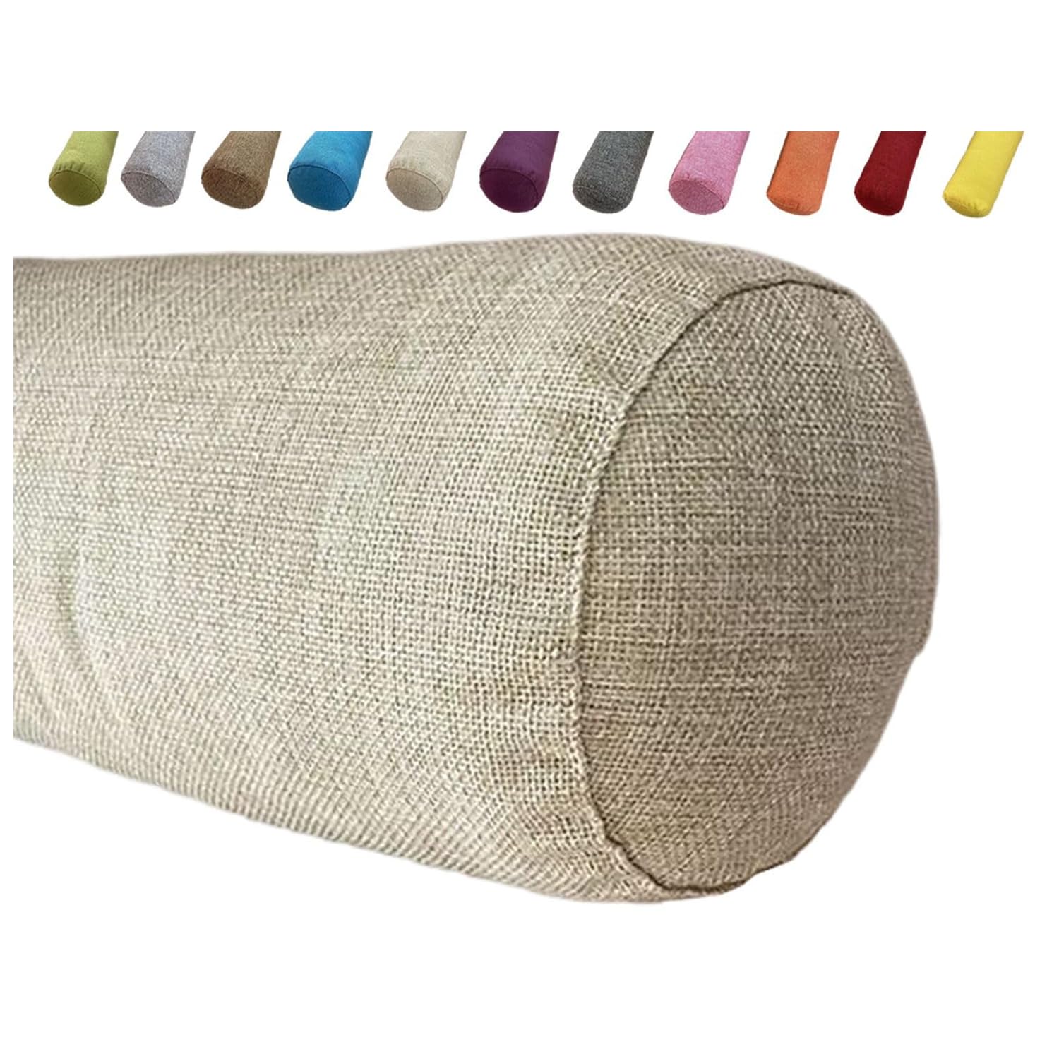 Poduszka pod kark i poduszka na szyję długa poduszka podłokietnik poduszki na sofę poduszka do spania boczna ergonomiczna poduszka pod szyję khaki 20 x 100 cm
