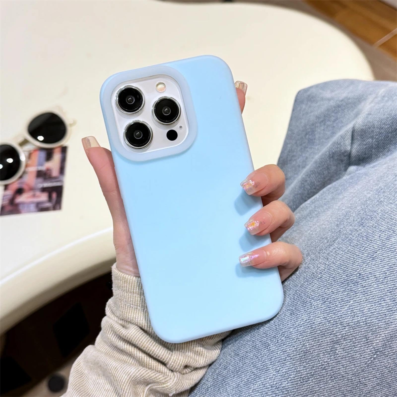 Coque silicone iPhone 12 Pro Max bleu ciel pour votre quotidien - 7