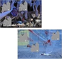 Vista 5 de Casa de fantasmas en blanco de Halloween, casa embrujada de madera, fantasma de madera con cordeles, adornos inacabados para Navidad, boda, fiesta