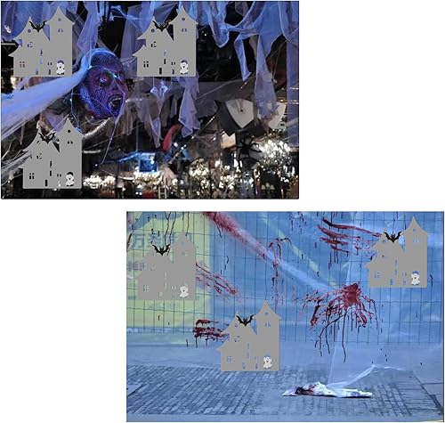 Miniatura 5 de Casa de fantasmas en blanco de Halloween, casa embrujada de madera, fantasma de madera con cordeles, adornos inacabados para Navidad, boda, fiesta