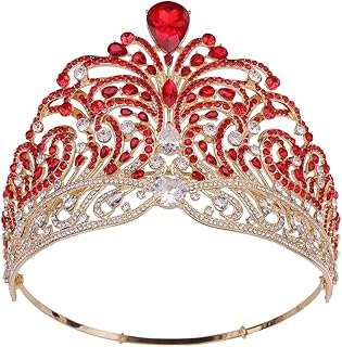 Corona de diamantes de imitación colorida cor...