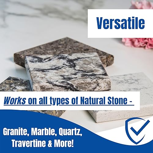 Miniatura 4 de GRANITE PLUS Limpiador y sellador 2 en 1 para granito mármol travertino y piedra caliza listo para usar negro GP QT