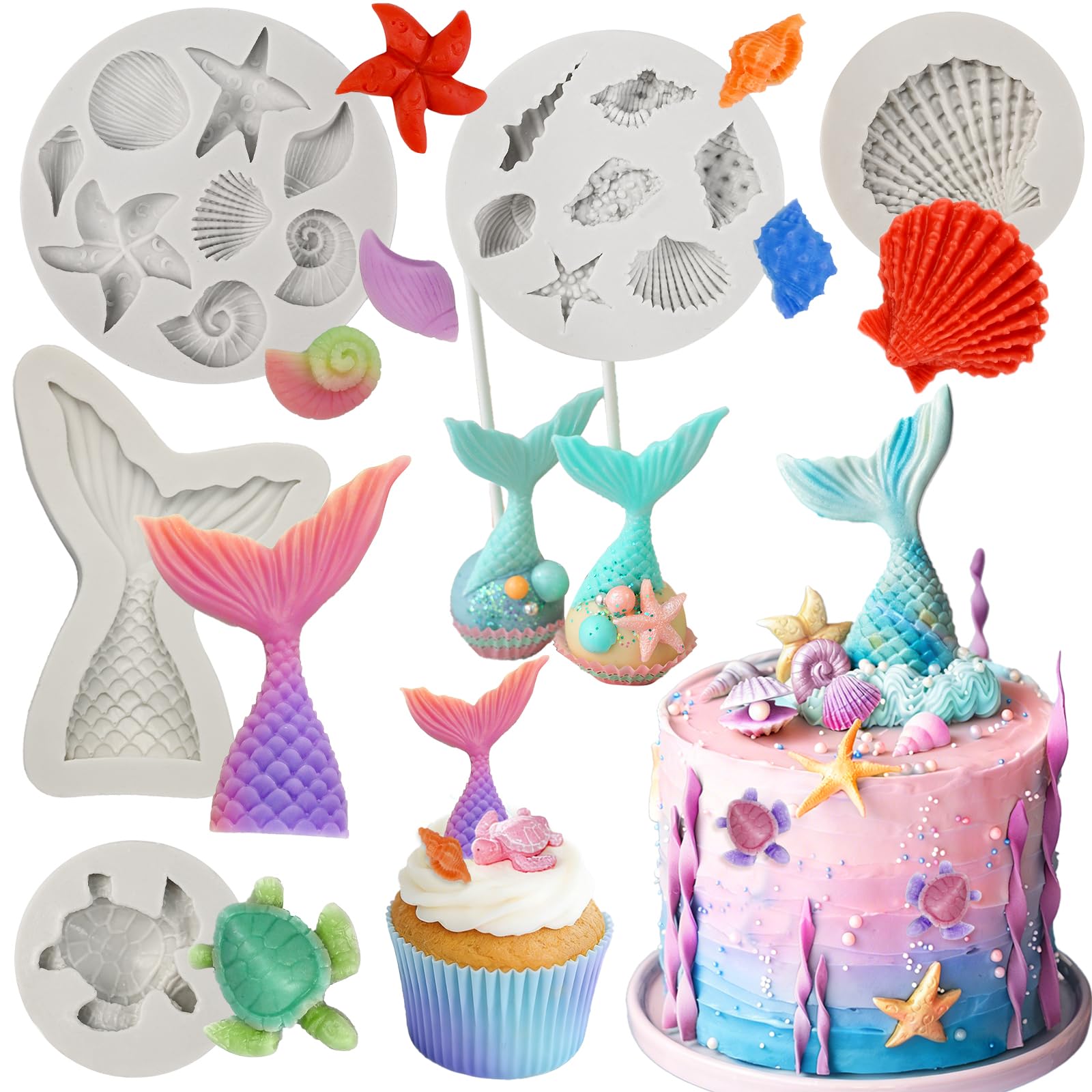 Moon Star Silicone Molds - Cake & Candy Decor -12 Moon Star Silicone Molds - Cake & Candy Decor -12