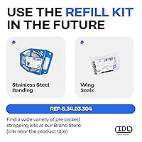 Vista 6 de IDL Packaging Tensor de bandas de acero inoxidable S-262 para bandas de 1/2 a 3/4 pulgadas de ancho - Herramienta de bandas de alta resistencia