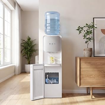 4 in 1 Water Cooler Dispenser with Ice Maker, 33lbs/24H Bullet Ice