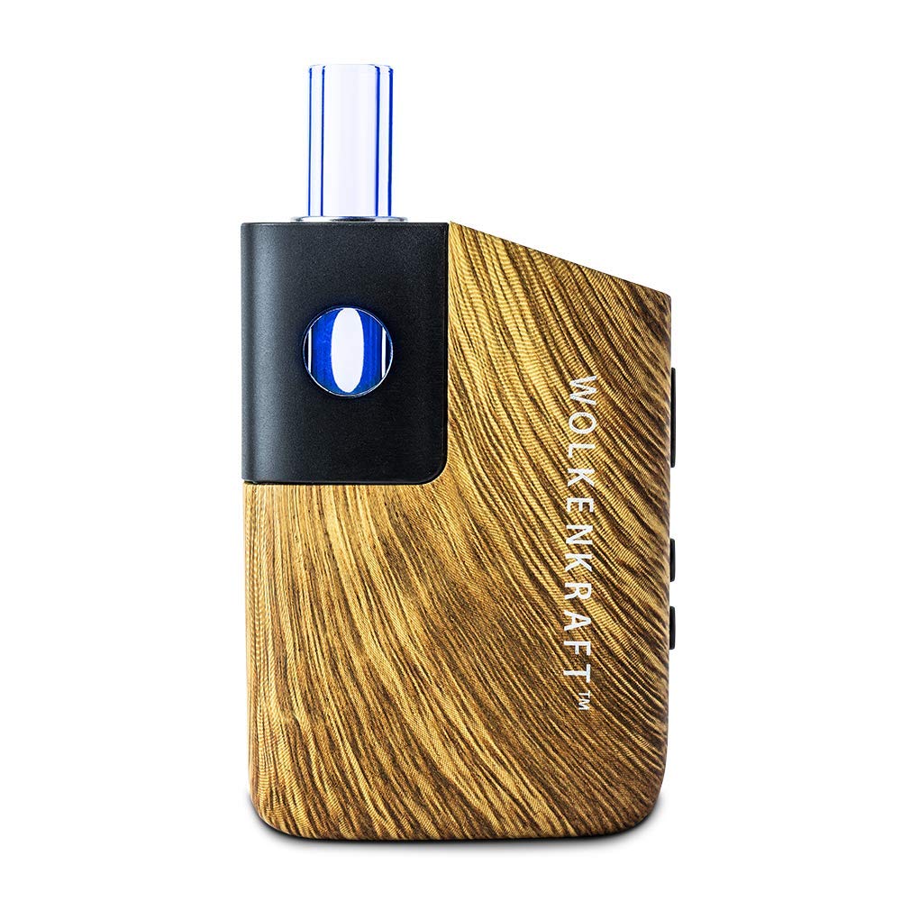 WOLKENKRAFT FX MINI Premium Vaporizer für Kräuter & Extrakte *Holzoptik* | 100% Konvektion | Titankammer | kompakt | starker Dampf | präzise Temperatur | OLED-Display | einstellbarer Timer