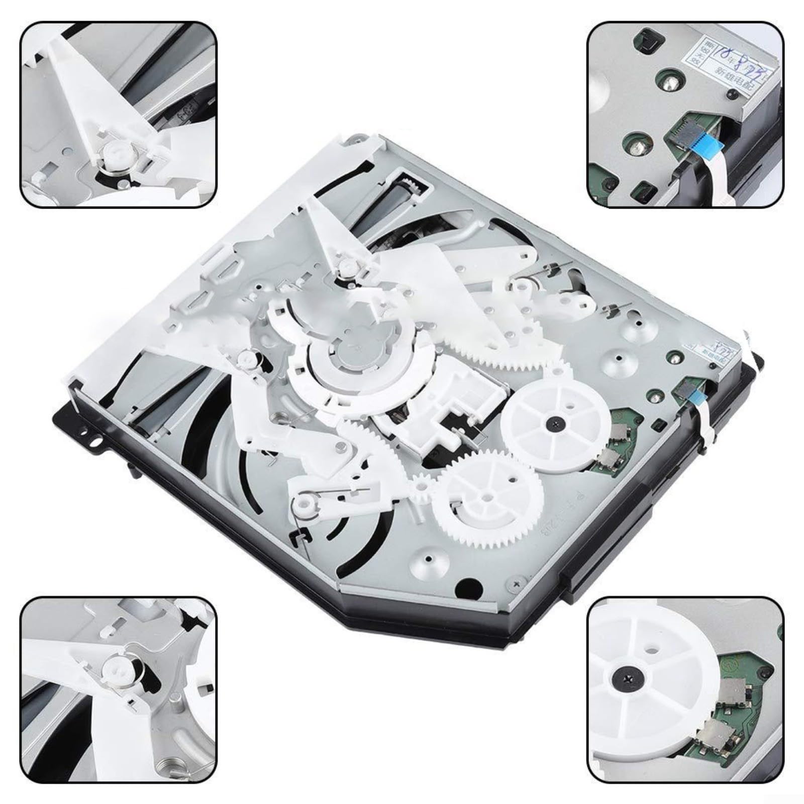 Unità disco ottico di ricambio per PS4, unità Blu-ray/DVD/CD in ABS per Playstation 4 (18 x 17 x 5 cm), facile da installare, compatibile con tutti i modelli PS4, nero