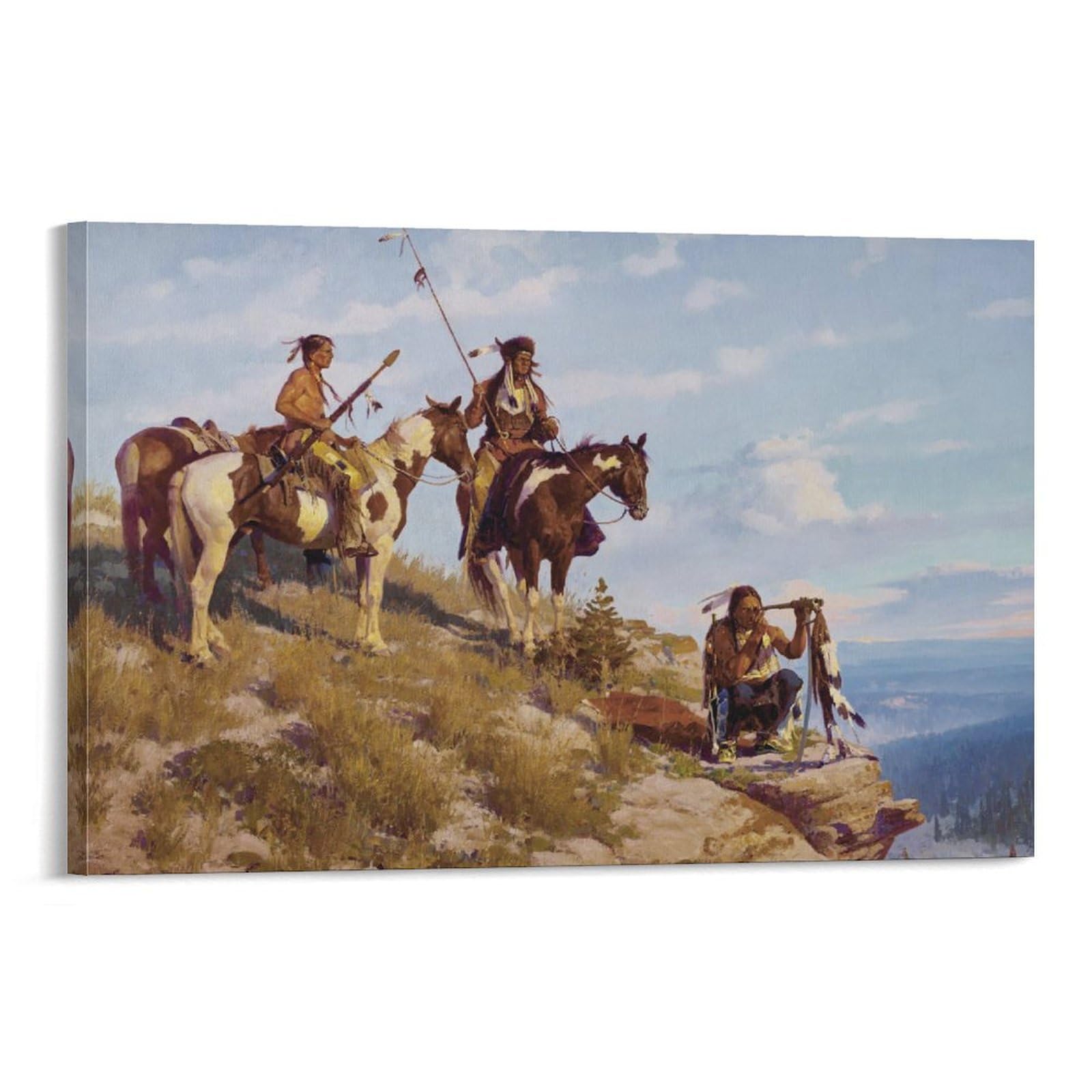 Native American Poster Jim Norton Where Eagles Fly Art Print Canvas Room Aesthetic Wall Art Prints Framed-unframed 16x24inch(40x60cm)