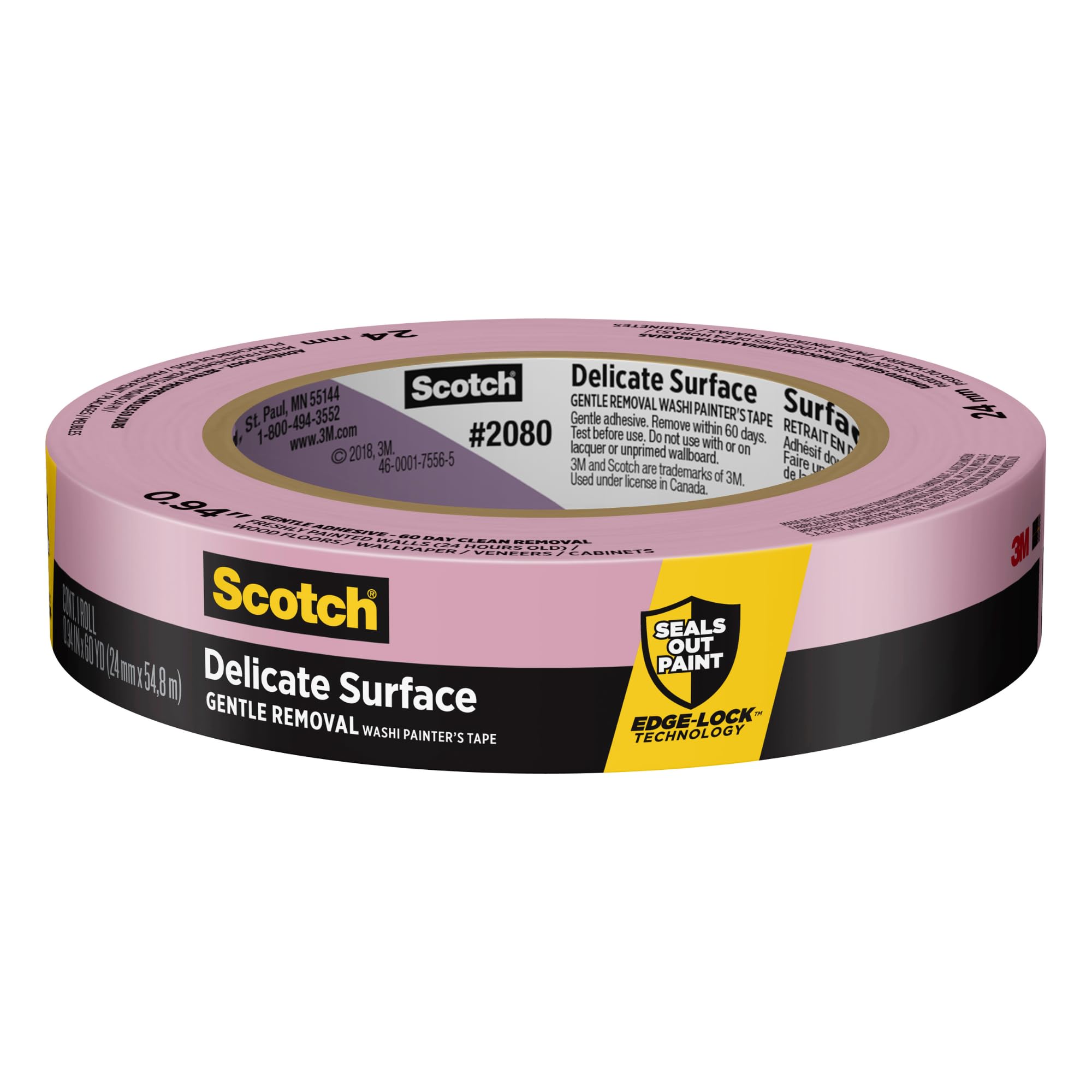 3M 2080 Ruban pour peintre de surfaces délicates Scotch: 1.88 in x 60 yds. (Violet)