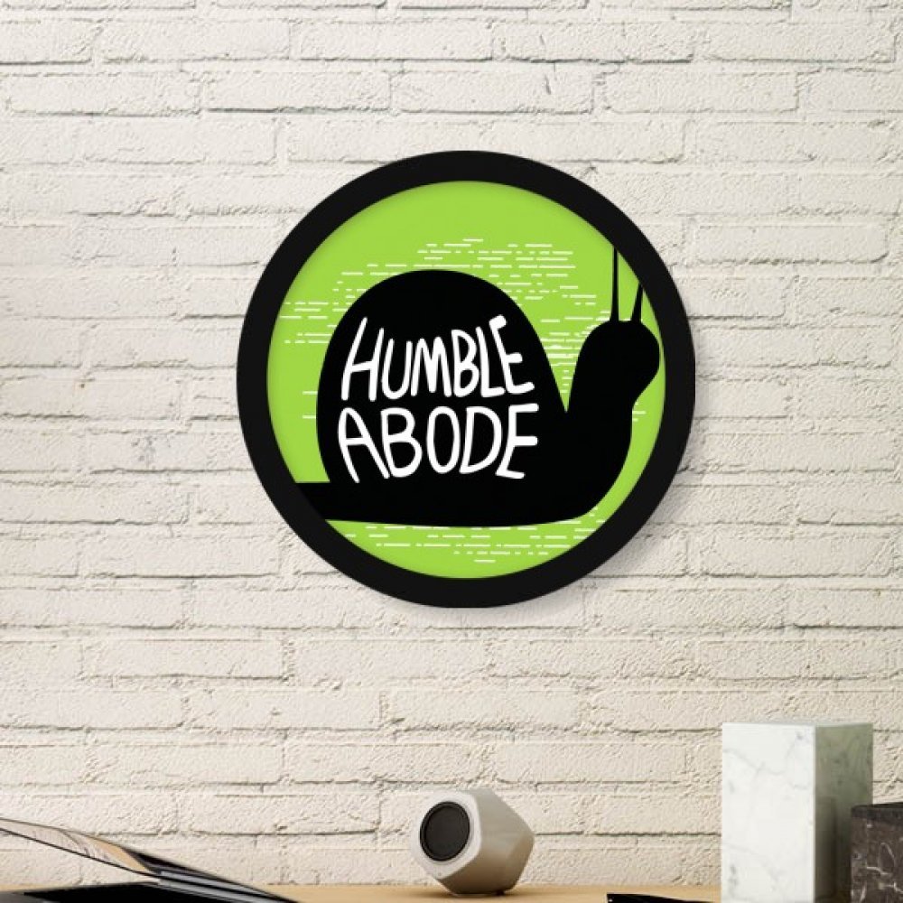 Cadre photo rond DIYthinker peinture escargot en bois noir, une idée cadeau déco originale