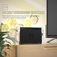 Vista 4 de PlayVital Hard Case for Nintendo Switch 2 with Extra Stand & Thumb Grip Caps Split Design, Dockable Protective Full-Body Shell Cover for Nintendo