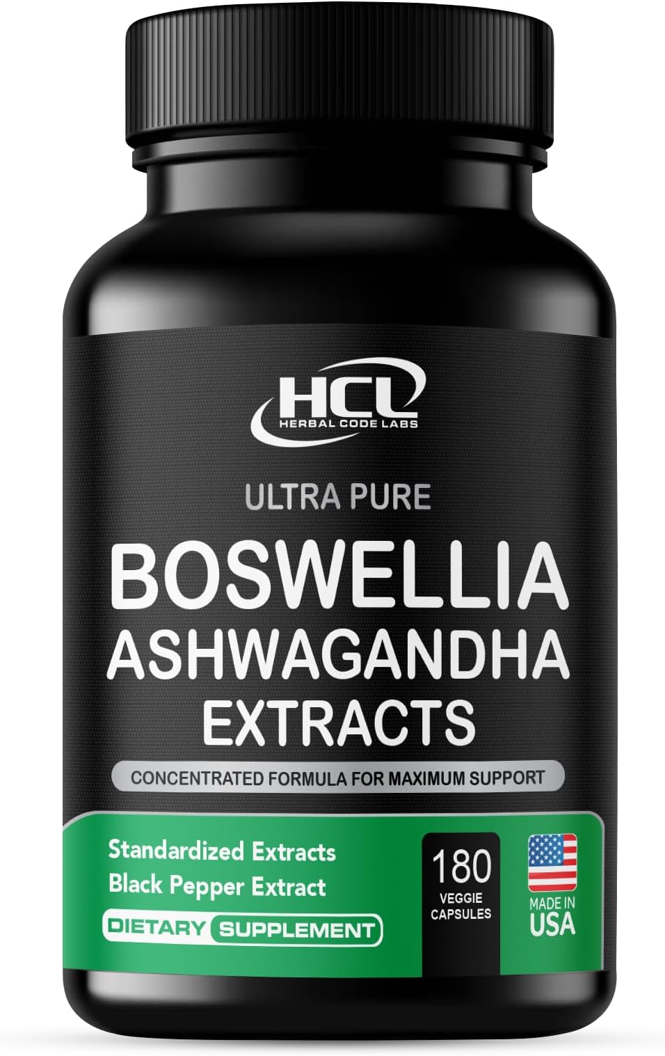 Boswellia Extract and Organic Ashwagandha Capsules 2000 mg - Strong Natural J...