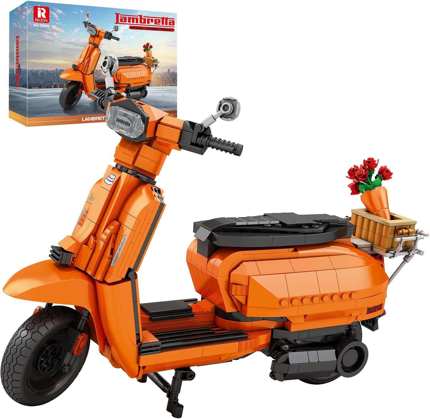 Reobrix V200 Motorcycle Building Set for Adults, Motorbike Building Toys for Adults, Collectible Motorcycle Model Kit 11036 with Stand, Cool Decor Ideal Gifts (1,169 PCS)