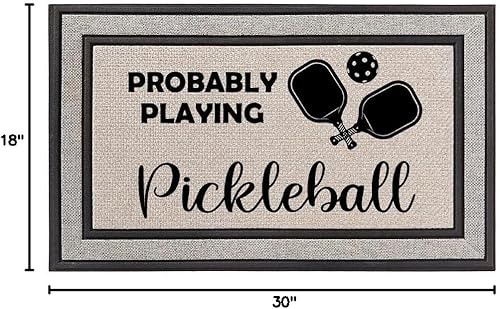 Miniatura 2 de Daylor Felpudo para interiores y exteriores, 18 x 30 pulgadas, color gris/beige/negro, tapete de puerta con parte trasera de goma probablemente
