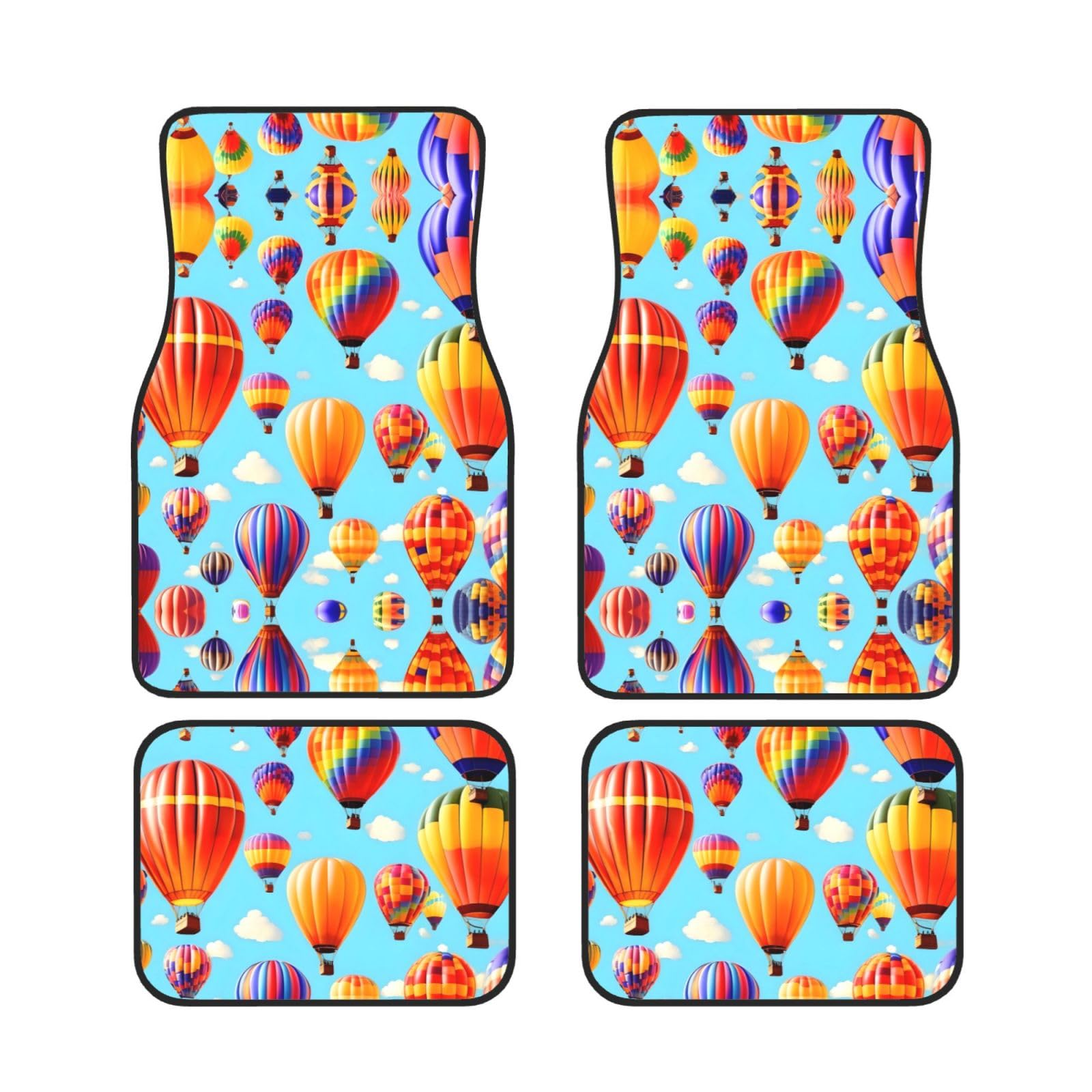 Balony na gorące powietrze nadruk stylowe dywaniki samochodowe dywaniki antypoślizgowe samochodowe maty samochodowe, uniwersalne dopasowanie do wszystkich samochodów