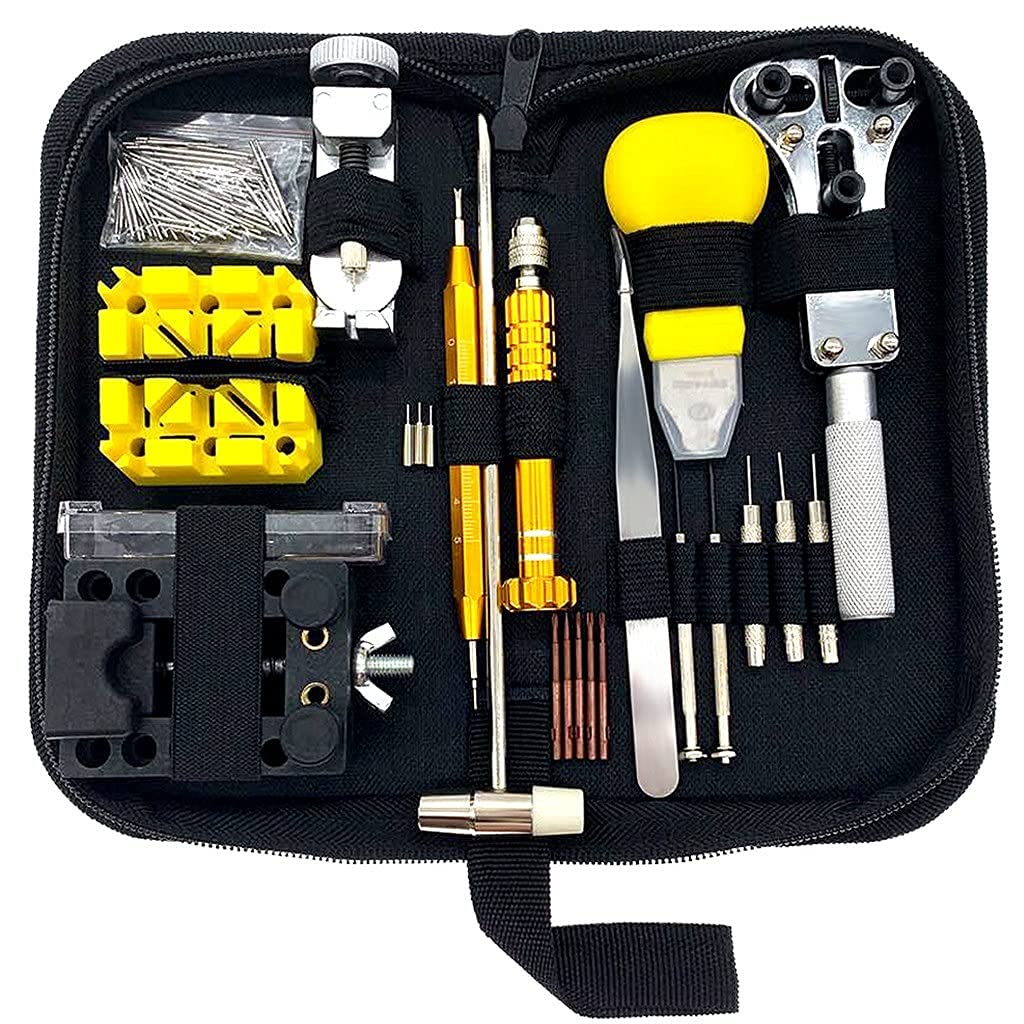 Kit di strumenti di riparazione per orologi, 148 pz/set, strumenti professionali per la riparazione di orologi