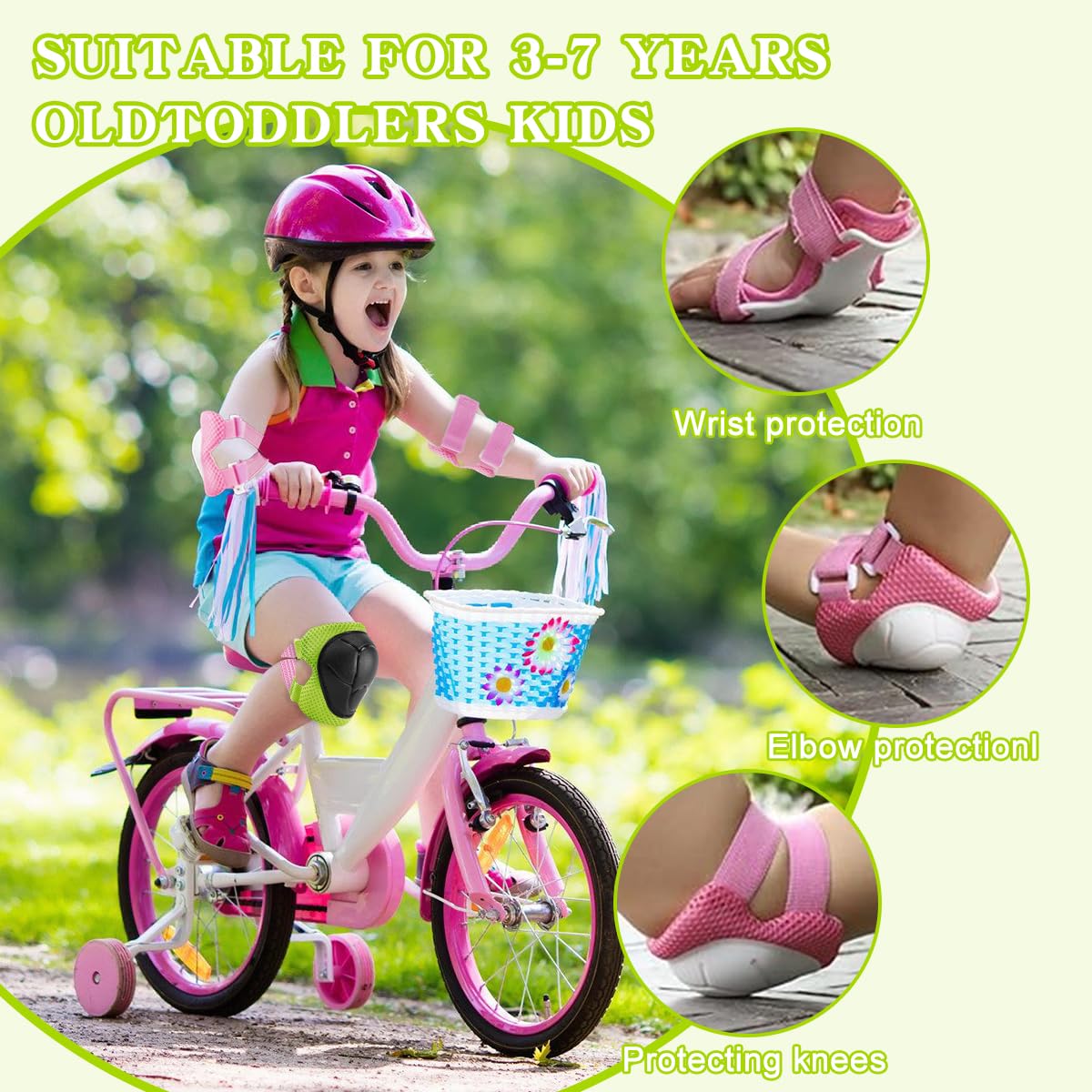 Juego de Protecciones Skate Niño 6 Piezas Conjuntos de Patinaje Set Infantiles Rodilleras con Muñequeras y Coderas Protecciones Niño para Bicicleta Patinaje Ciclismo Monopatín Deportes Extremos — view 6