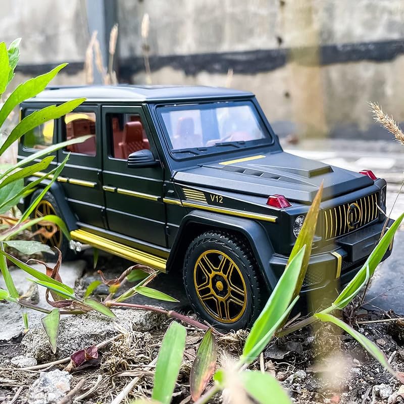 Image of PINQUE Kids New Car 1:24 G Klessa Diecast Alloy Metal Pull Back Car with Openable Doors Music Sound and Light Vehicle Toy Car for Boys (Black)