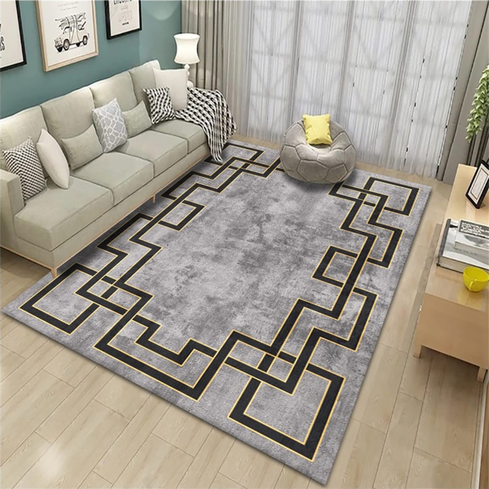 Tapis de sol extérieur lavable fini les taches sur la terrasse moderne