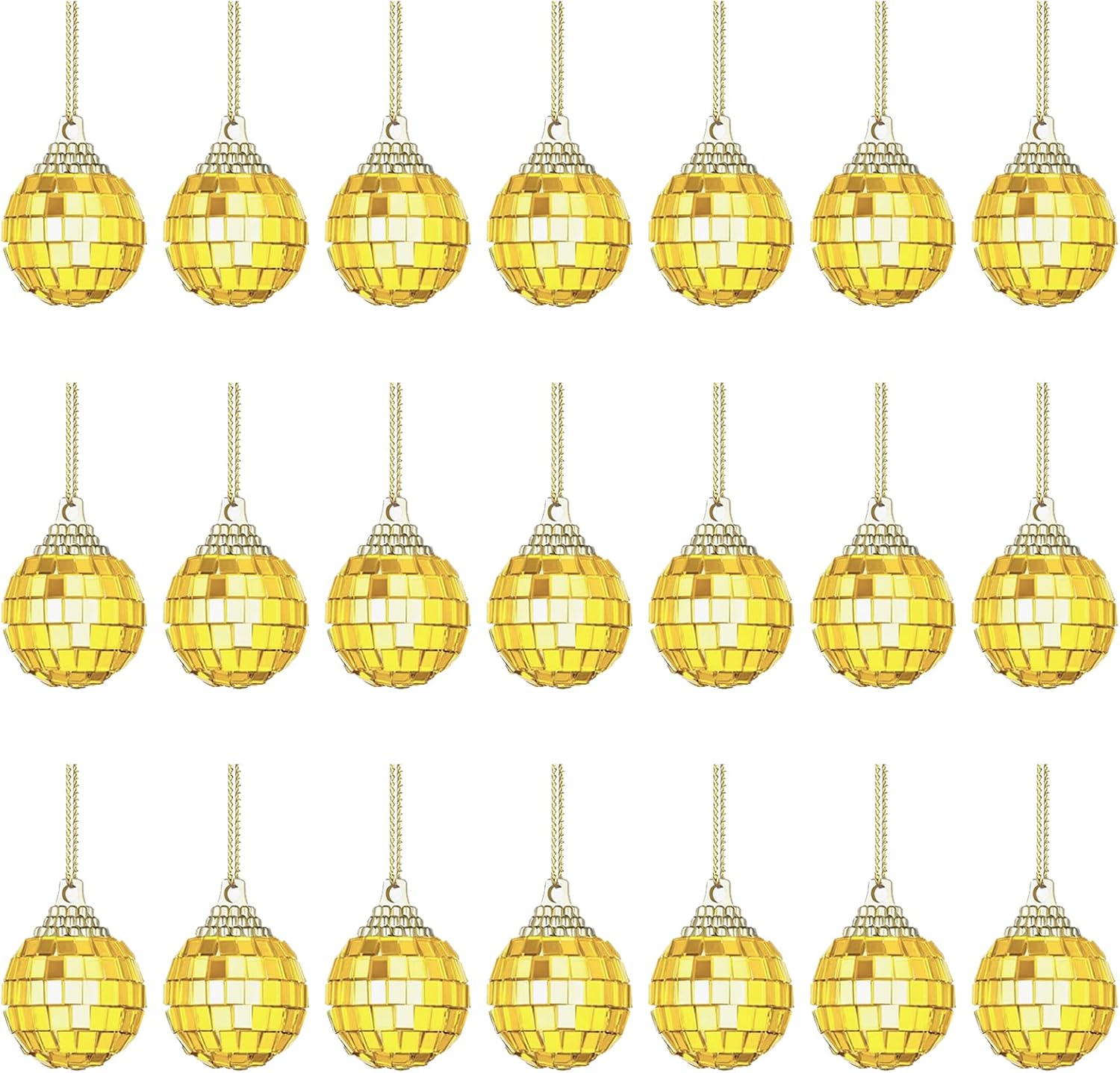 24 Pcs Christmas Ornaments Disco Balls, Mini Mirror Ball