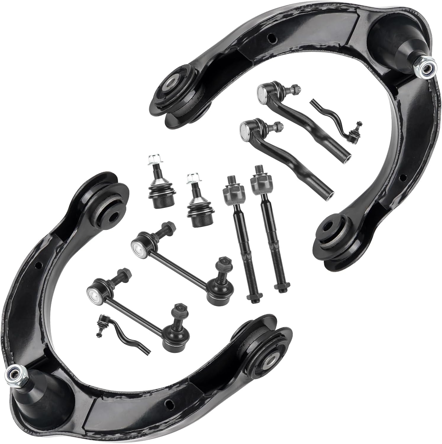 Front Upper Control Arms w/Ball Joints Suspension Kit for 2011-2015 Dodge Durango, 2014-2015 3.0L Jeep Grand Cherokee, 2012-2015 3.6L/5.7L Jeep Grand Cherokee 11 Grand Cherokee (12PCs)